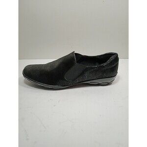 Vaneli Sport Black Perforated Leather Slip On Shoes Womens 9M Comfort